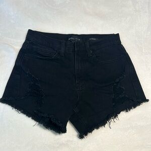 Black jeans shorts